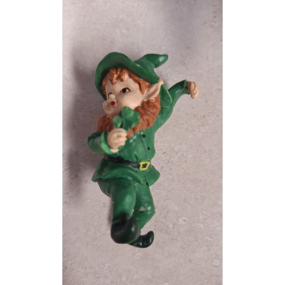 VINTAGE LEFTON LEPRECHAUN FIGURINE ST PATRICKS DAY ELF JAPAN - Picture 2 of 7